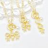 Hot-Selling Adorable Son/Daughter Zircon Pearl Pendant Chunky Clavicle Chain for Women's Teen Fashion Party Family Jewelry Gift