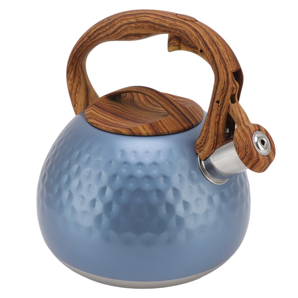 3 Liter Whistling Tea Kettle Stainless Steel Teapot with Handle For Induction Stove Electric Ceramic Stove Flash Blue