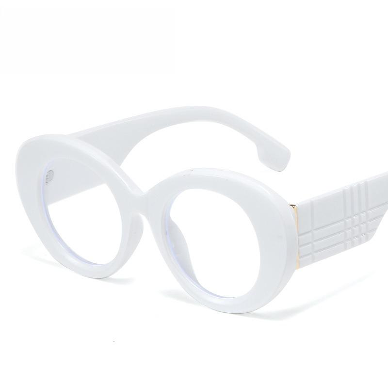 Vintage Oversized Round Glasses for Women Luxury Brand Designer Anti Blue Light Blocking Eyeglasses Rivet Optical Frame