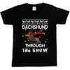 1t T Shirt Childrens Boys Daschund Through The Snow Vintage Unisex Soft Breathable Casual Slightly Homme