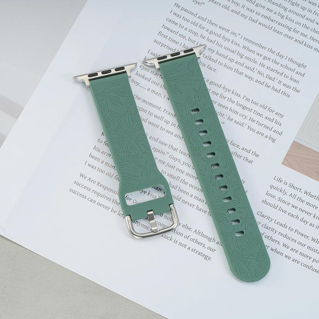 Silicone Strap For Apple Watch 10 46mm 42mm Band For Iwatch Ultra 2 1 49mm 9 8 7 45mm 41mm SE 6 5 4 44mm 40mm 3 2 1 42mm 38mm