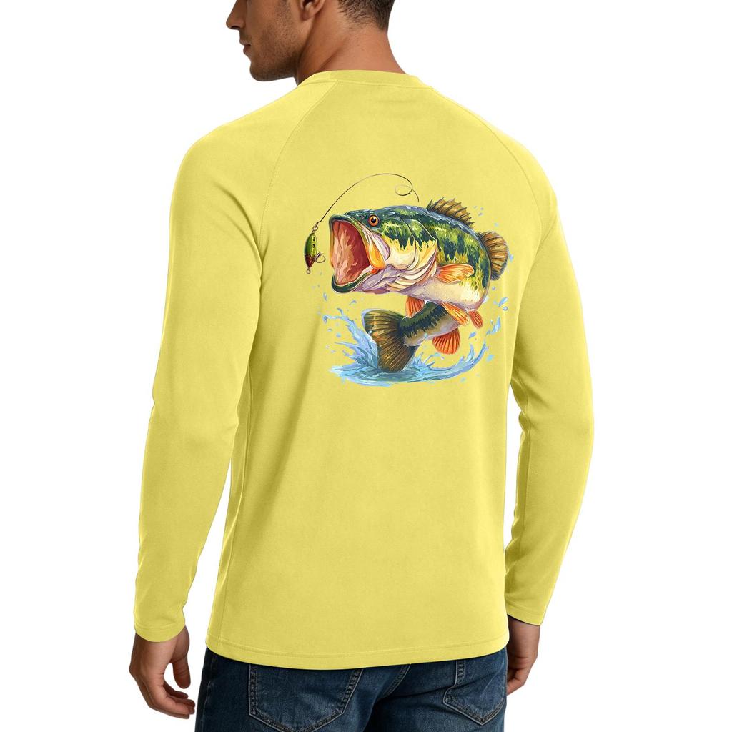 Men Long Sleeve 50 Plus Sun Shirt Quick Dry Lightweight Stretch Outdoor Fishing Athletic Top