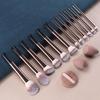 12er Professionelles Make-up-Pinselset Inkl.. Lidschatten-, Puder-, Rouge-Pinsel, 2 Stück Make-up-Schwämme, 1 Stück Puderschwamm, Komplette Reise