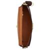 Coach Dark Brown Leather Flap Shoulder Bag with Gold Hardware for Daily Use