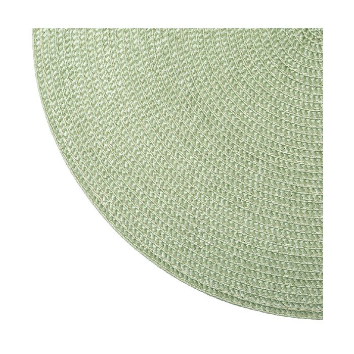 Olivově zelený kulatý pletený set