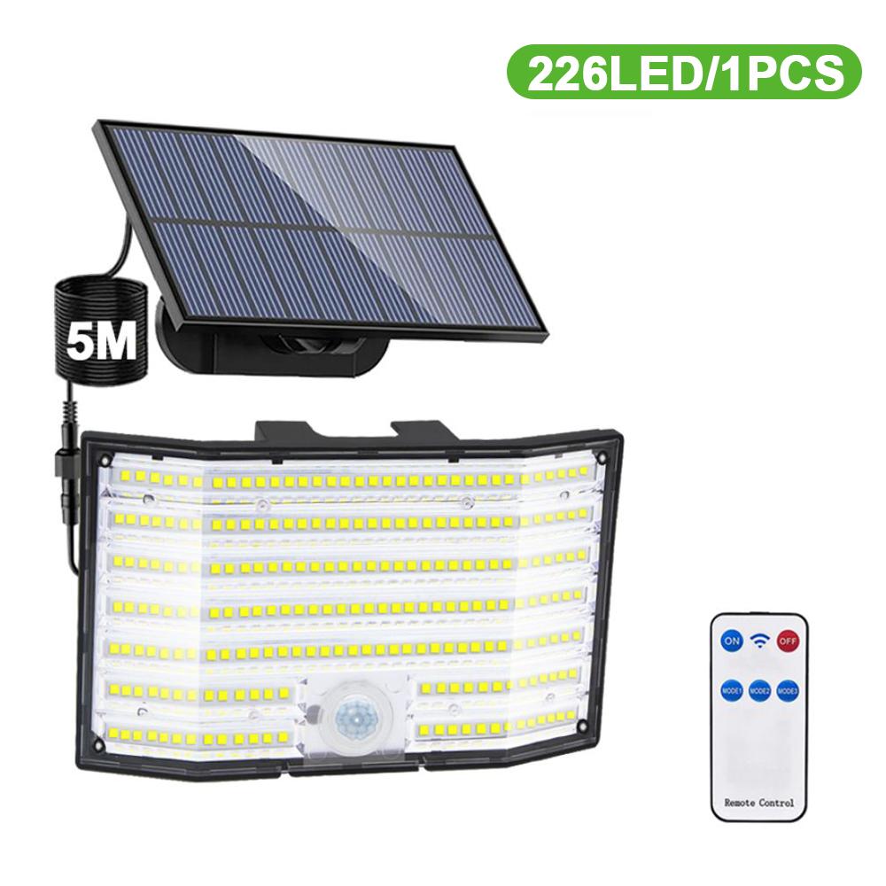 LED Solar Security Lights Motion Sensor Outdoor 234/280/226LED Flood Light IP65 Waterproof Split Wall Lamp Solar Powered 3 Mode
