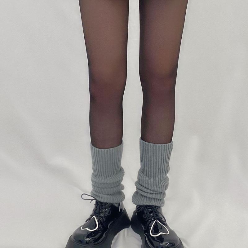Unisex Knitted Boots Socks Soft Crochet Long Stockings Toeless Leg Warmers for Dance Knee for Protection Foot Cover