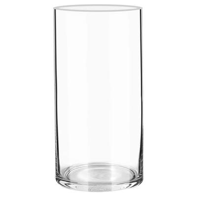 DARENYI Large Glass Vase, 40cm Tall, Clear, Cylindrical Flower Vase, Suitable for Decorating Living