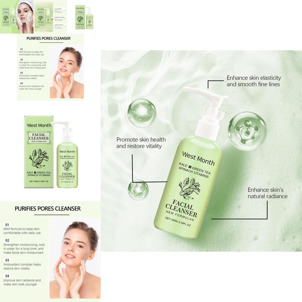 Gentle Moisturizing Facial Cleanser For Refreshing Daily Skin Care And Oil Control 100ml