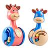 Baby-Wackelfigur mit Rassel und Schiebetier Hirsch Lern- und Bildungsspielzeug Neugeborenen-Beißring Kleinkind-Handglöckchen Mobiles Drück-Quetsch-Wackel-Spielzeug