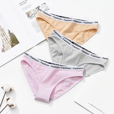 Intimo in cotone per donna, slip sexy, vita bassa, senza cuciture, traspirante, tinta unita, sportivo, triangolo femminile