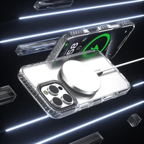 Magnetic Clear Phone Case for IPhone 16 Series Shockproof Crossbody Phone Case with Shoulder Strap Phone Protective Cover Compatible with for MagSafe