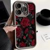 Gorgeous Raindrop Rose Pattern Phone Case For Samsung Galaxy S25 S24 S23 S22 S21 S20 Plus Ultra FE A15 A35 A54 A55 Soft Cover