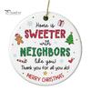 Acrylic Round Pendant Decorations 2D Christmas Hanging Ornaments, Santa Snowflake Reindeer Festive Party Supplies for Tree Decorations, Reusable