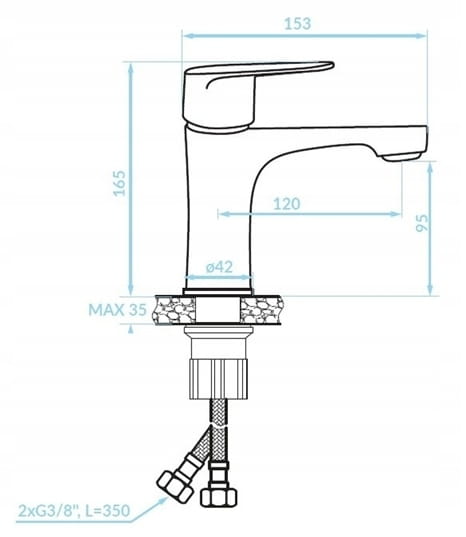 Zestaw Szafka łazienkowa z umywalką baterią i syfonem 80cm Stojąca biały połysk Cassandra
