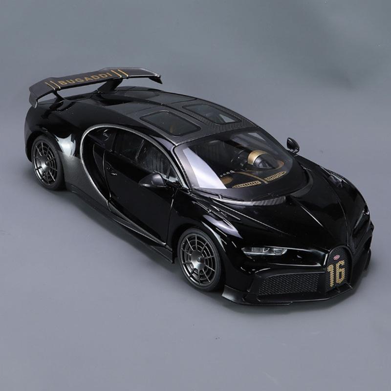 1/18 BUGATTI Chiron PUR SPORT Alloy Sports Model Diecasts Metal Racing Super Car Model Sound and Light Simulation Kids Toys Gift