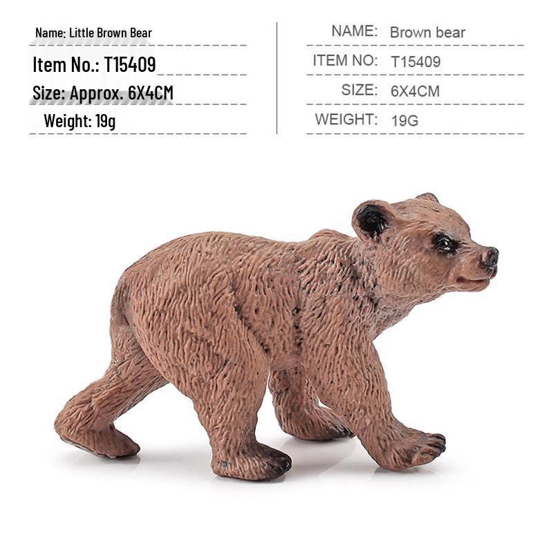 Miniature Animal Model Ornaments: Brown Bear, White-tailed Deer, Anteater, Kangaroo, Koala, Squirrel