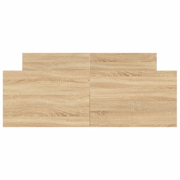 VidaXL Cadre de lit tête de lit et pied de lit chêne sonoma 120x190 cm 3203777