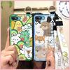 Durable Back Cover Phone Case For Itel A25/A35/A25 Pro Wrist Strap Lanyard Ring Kickstand Protective Shockproof Cartoon