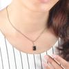 18K Rose Gold-Plated Necklace with Natural Emerald Tourmaline Pendant