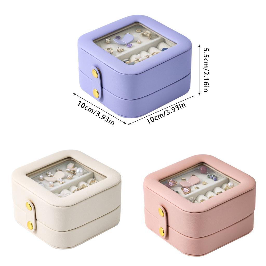 Compact Jewelry Organizers Case Multilayered Jewelry Travel Case for Women Stylish and Compact Storage Container