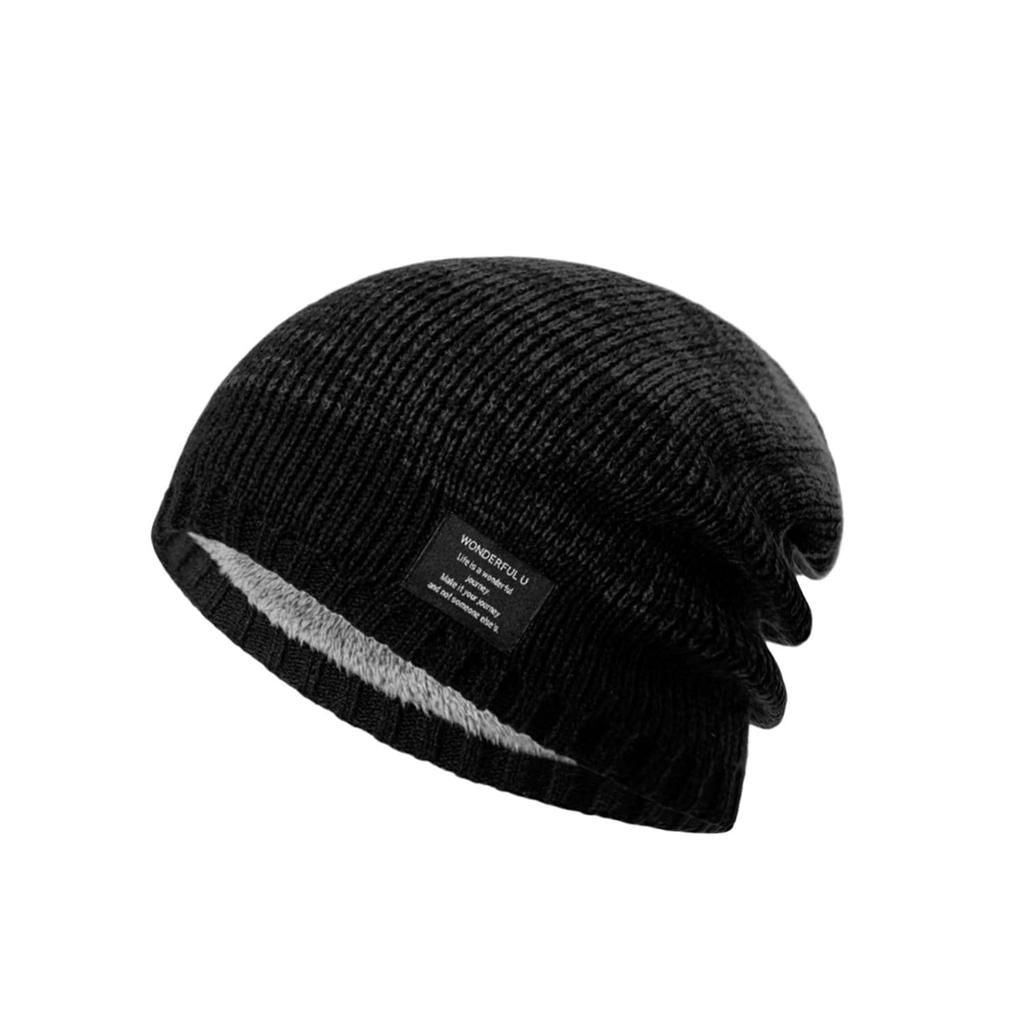 Petasonien Winter Knit Hat Soft to the Plus Knit Beanie Cold Weather Hat Men's [Fleece-Lined, Gradient, Warm] Fluffy, Touch, Warm, Thick, Breathable,