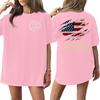 Women Casual Crew Neck Short Sleeve T Shirt 250th Anniversary Graphic Print Loose Fit Lightweight Top