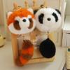 Animal Red Panda Plush Keyring Cartoon Red Panda Plushies Pendant  Unisex