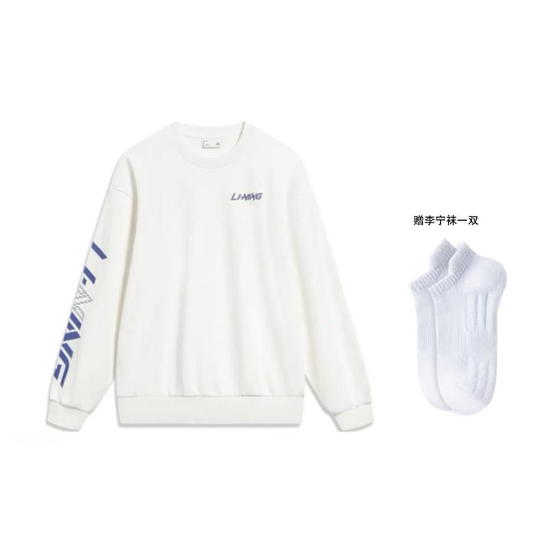 Li Ning Sports Lifestyle Collection Sports Fashion Collection Sweatshirt Unisex White AWDT607-7