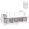 Outdoor Sofa Set Black Polyester
