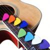 5Pcs 3.5mm Rainbow Felt Ukulele Picks, Soft Durable Thumb Picks for Acoustic, Electric, Bass & Multi-Instrument, Warm Tones  ZSY