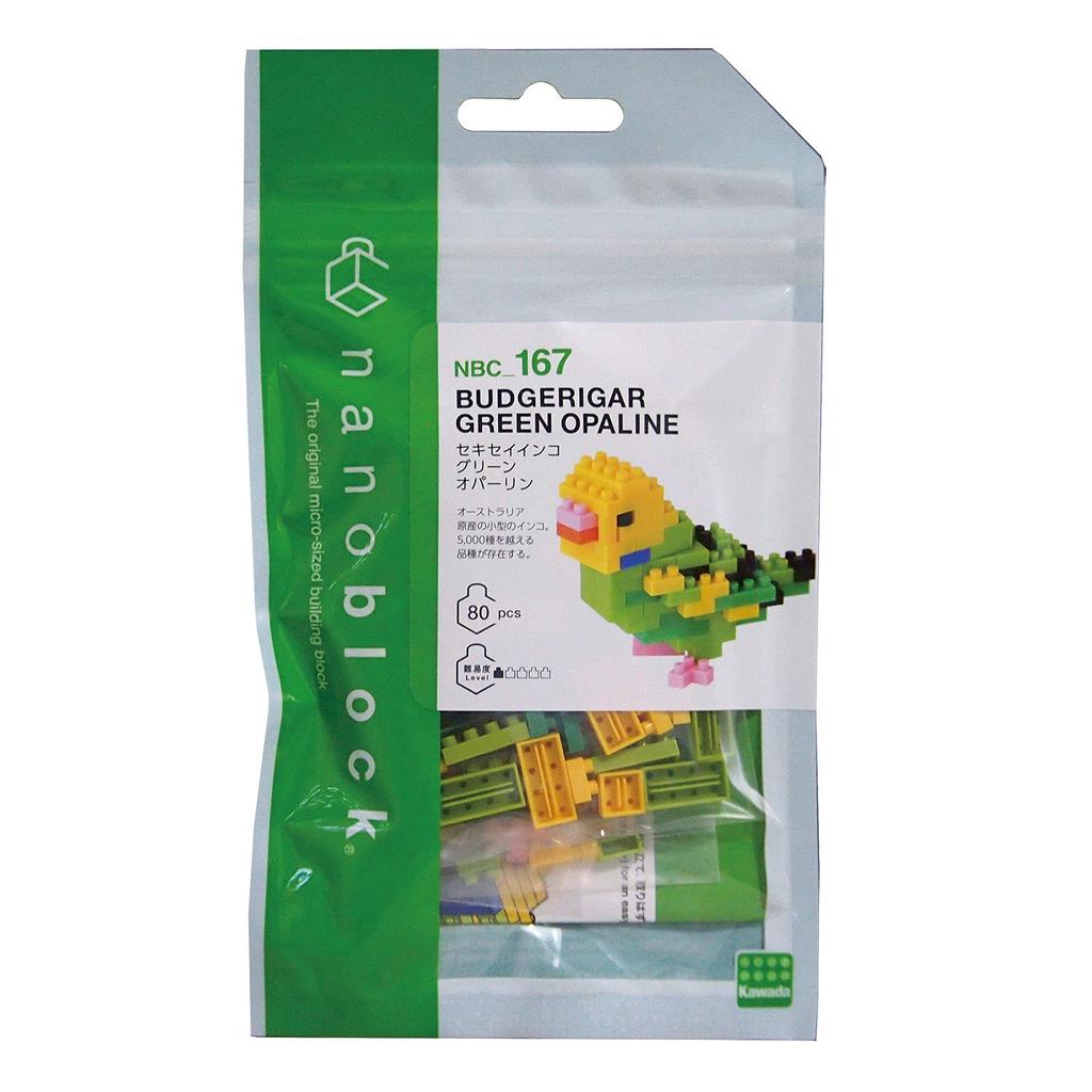 Kawada Nanoblock Budgerigar Green Opaline NBC_167