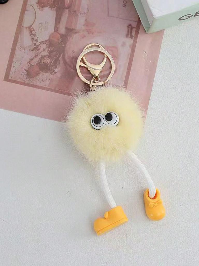 Cute Plush Keychain for Bags Backpacks Fluffy Kawaii Bag Charm Pendant Y2K Coquette Gift for Women Girls Thanksgiving Christmas