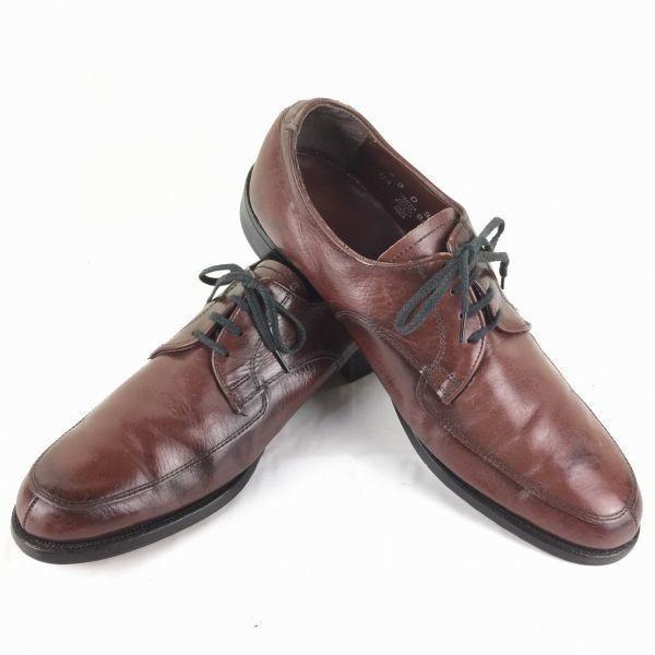

80s-90s Vintage NUNN BUSH Handmade Goodyear Welted U-Tip Business Shoes Brown size 9D 26.5 Men s