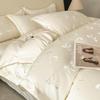 Seidiges Tencel Jacquard Bettbezug-Set - Luxuriöse Sommerbettwäsche mit Schleifendesign