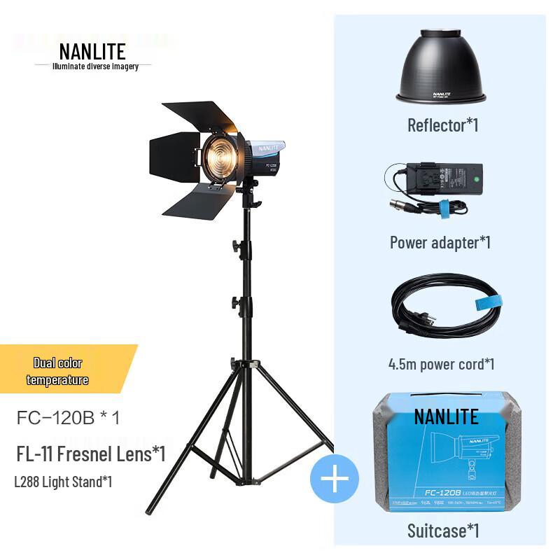 NANLITE FC-120B Bi-Color LED Photography Light Kit