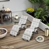 Set of Two 190 X 56cm Sun Lounger Cushions - Light Grey