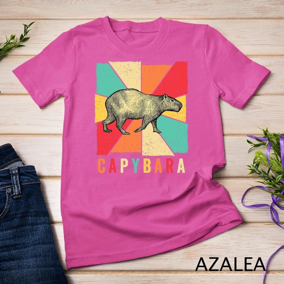 Retro Vintage Style Capybara Design - Capybara T-Shirt Unisex T-shirt 2 S