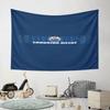 Edmonton Oilers Logo auf blauem Muster Wandbehang Wandteppich Dekorative Tapisserie Heimdekoration für Schlafzimmer und Wohnzimmer