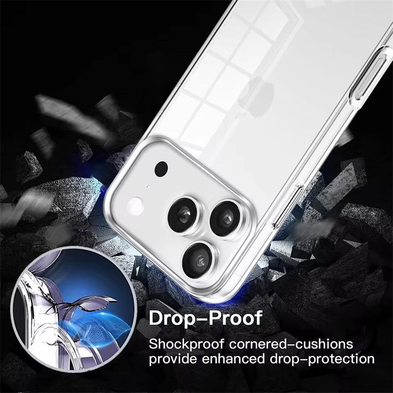 360 Full Body Front Back Clear Protective Phone Case For iPhone 17 Air 16E 16 15 14 11 12 13 Pro Max Plus PC+TPU Bumper Cover