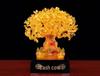 Citrine Money Tree Figurine: Attracts Wealth & Fortune, Perfect for Wine Cabinet or Living Room Entrance Decor.