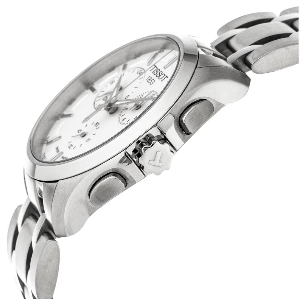 Tissot Kutu Collection Quartz Movement Men's Watches Watch 41mm White Dial Steel Watch Case Steel Strap T035.439.11.031.00