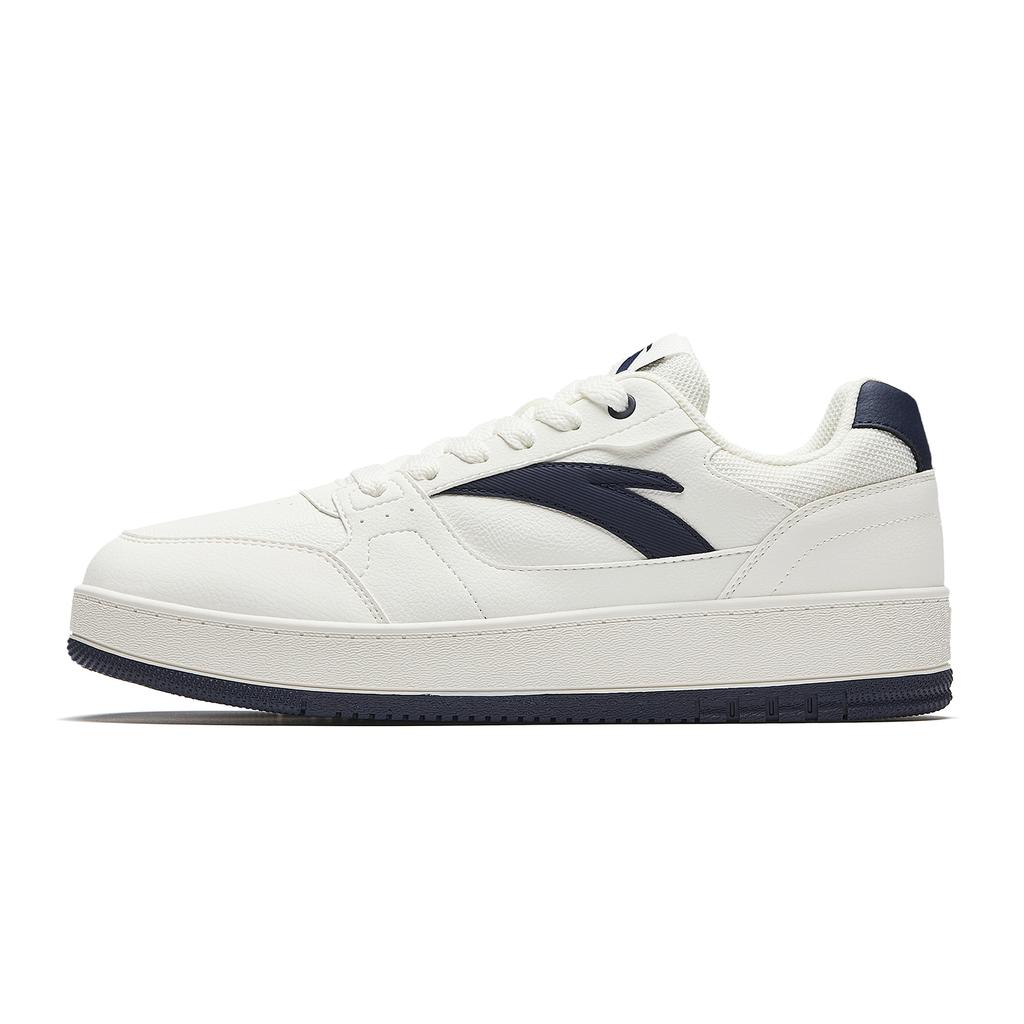 Anta First Year Abrasion Resistant Breathable Low Top Skateboard Shoes Men's Ivory White/navy Black 912548068-7