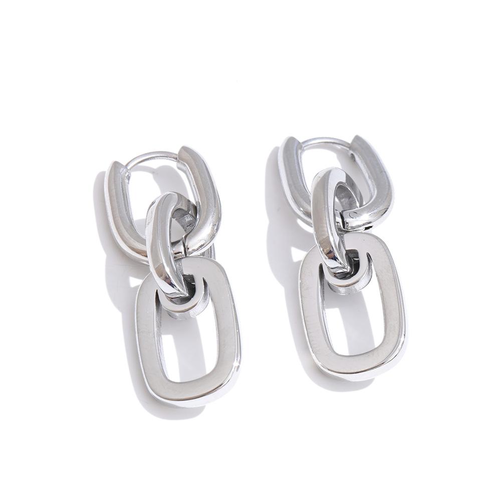 

Yhpup Daily 316 Stainless Steel Rectangle Drop Dangle Earrings for Women Statement Minimalist High Quality Jewelry