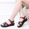 Soft Leather Sandals Women's Summer 2025 New Retro Flower Platform Outer Wear Women's Fish Mouth Small Wedge Heel Women's Shoes