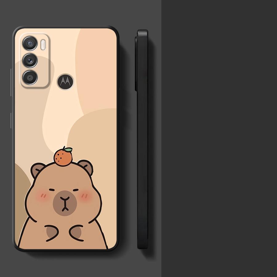 Hülle für Motorola Moto G71 G60s Edge 20 Pro 30 Lite G32 G22 Edge40 G50 G51 G73 G53 G30 G52 Handyhülle Niedliches Capybara