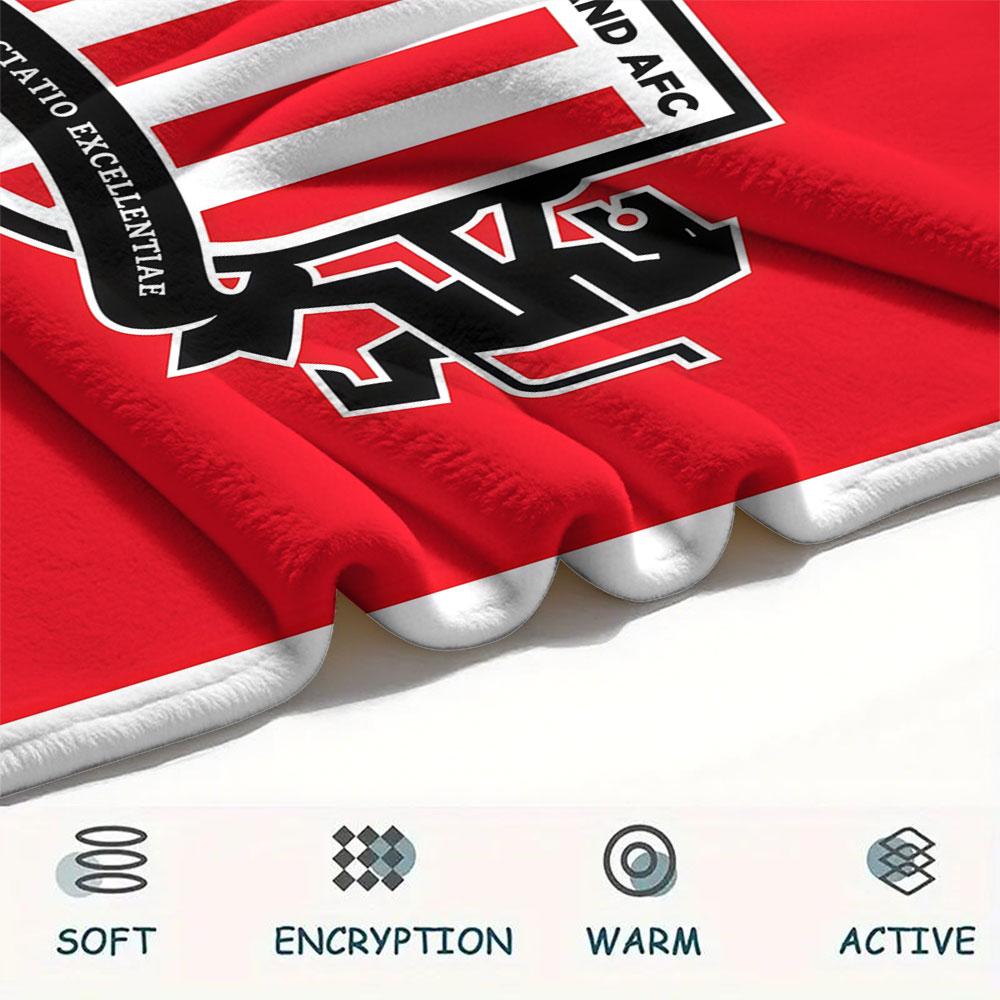1PC Sunderland Association Football Club Patterned Flannel Blanket Suitable For All Seasons for Home Decor Warmth and Comfort Gifts Holiday Present