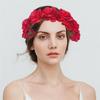 Wedding Festivals Floral Crown Hairband Bohemian Headwear Rose Flower Headpiece  for Women Girls