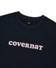 COVERNAT WOMAN Cooper Logo Ice Crop T-Shirt Navy