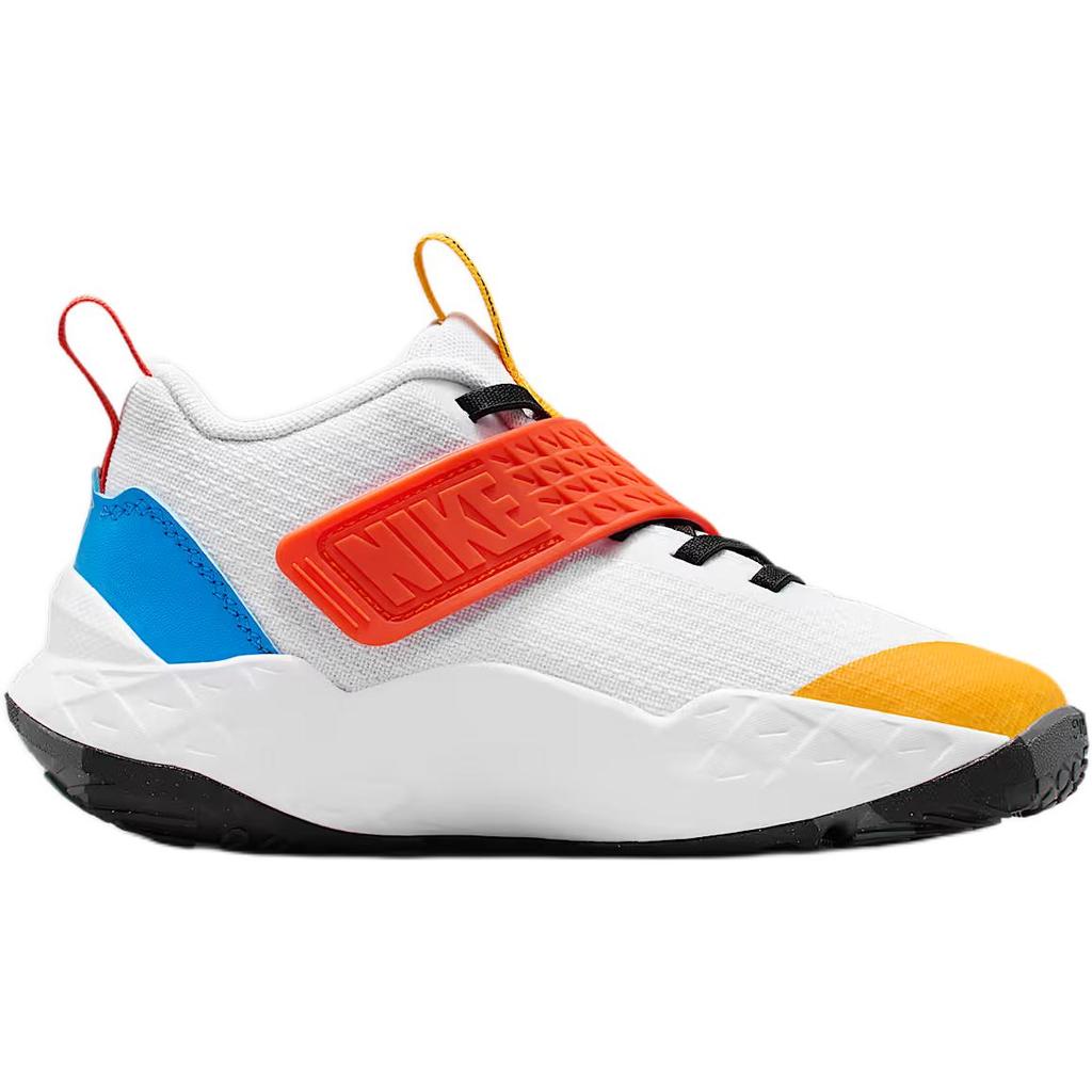 Nike Team Hustle D 12 Stylish Comfortable Shock Absorption Low Top Kids Basketball Shoes Kids sneaker White Red Blue IM3383111